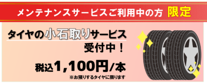 タイヤの小石取りwidth=