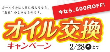 カーロ泉野店オイルキャンペーン
